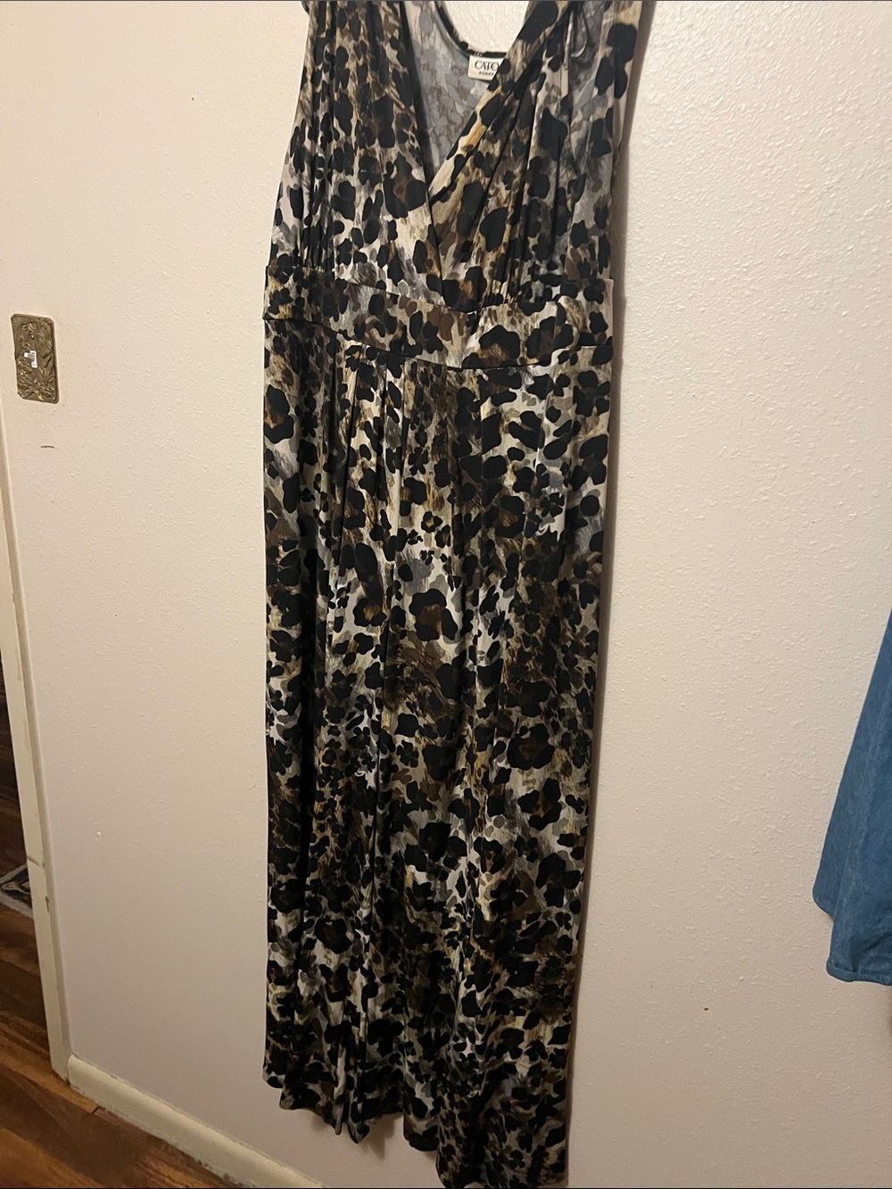 Cato Camouflage Brown Animal Print Wide Leg Jumpsuit